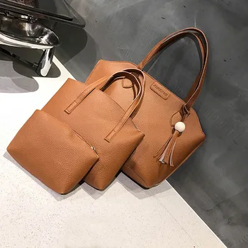 3pcs Women Bag Set Lether Handbags Female Casual Totes Tassel Composite Bag Clutch Light Weight Shopping Bag Bolsa Feminina
3pcs Women Bag Set Lether Handbags Female Casual Totes Tassel Composite Bag Clutch Light Weight Shopping Bag Bolsa Feminina
