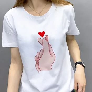 New Summer Tshirt Harajuku White Tops Female Clothing Than heart Printed T shirt Women Thin Section Short Sleeve T-shirt Femme
New Summer Tshirt Harajuku White Tops Female Clothing Than heart Printed T shirt Women Thin Section Short Sleeve T-shirt Femme