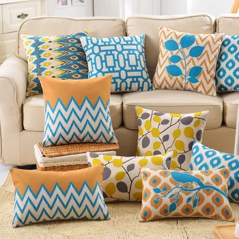 Custom Made Cushion Cover Pillow Case Seat Lumbar Envelop for Sofa Linen Cotton 45*45cm 55*55cm Geometric Leaves Bird Blue
Custom Made Cushion Cover Pillow Case Seat Lumbar Envelop for Sofa Linen Cotton 45*45cm 55*55cm Geometric Leaves Bird Blue