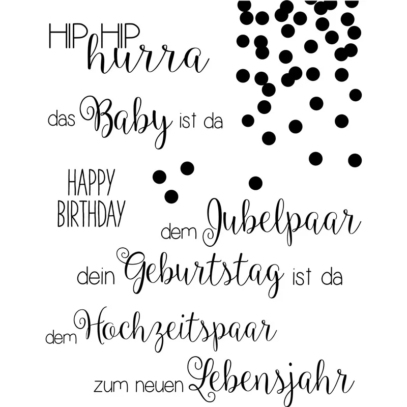 German text Decorative Handmade Practical Clear Stamp for Scrapbooking Transparent Silicone Rubber DIY Photo Album Decor
German text Decorative Handmade Practical Clear Stamp for Scrapbooking Transparent Silicone Rubber DIY Photo Album Decor