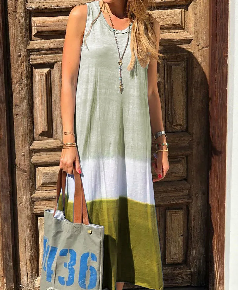Women Summer Dress 2019 New Vintage Summer Plus Size Women Clothes O-Neck Loose 3 Color Patchwork Dresses
Women Summer Dress 2019 New Vintage Summer Plus Size Women Clothes O-Neck Loose 3 Color Patchwork Dresses