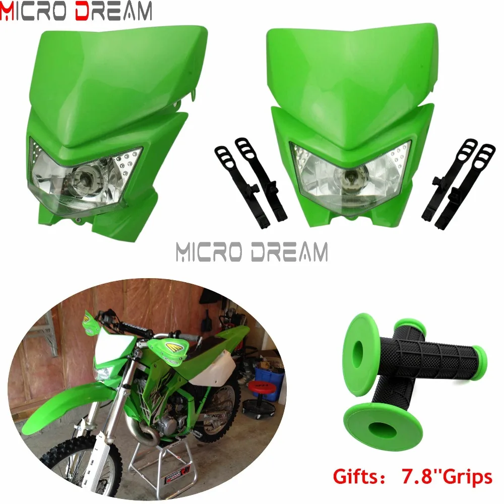 Green 12v Halogen Headlight Fairing 35w Headlamp Head Light Mask Universal For Kawasaki KLX KLR KX 125/250/400/450 Universal
Green 12v Halogen Headlight Fairing 35w Headlamp Head Light Mask Universal For Kawasaki KLX KLR KX 125/250/400/450 Universal