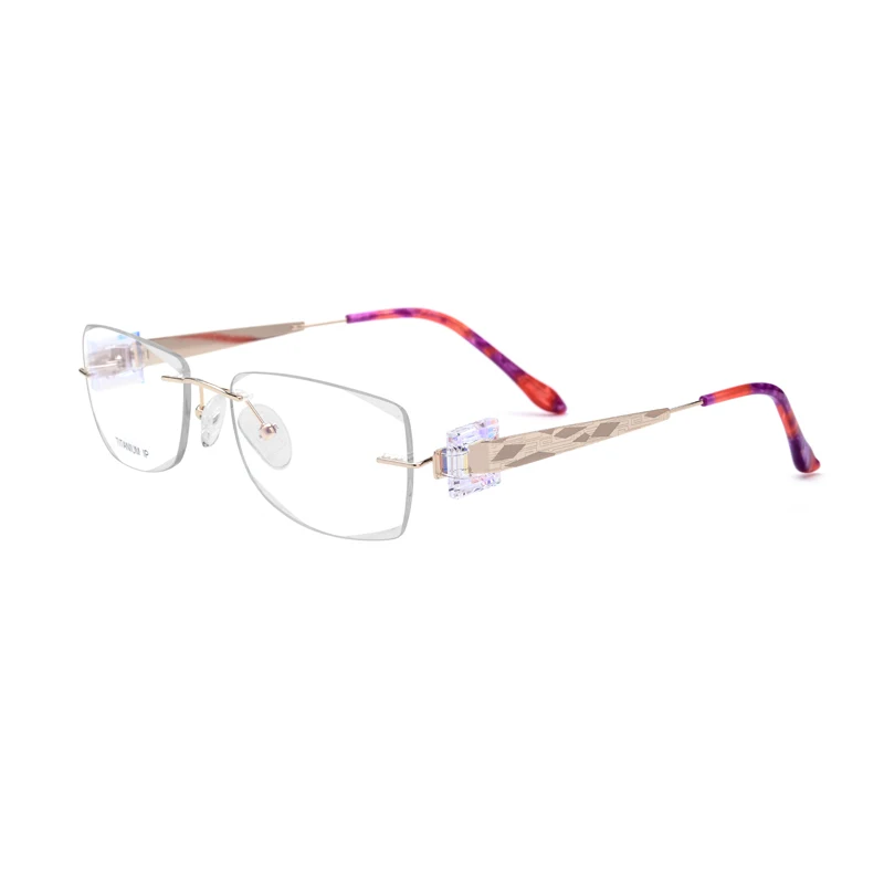 Titanium Women Optical Glasses Frame Fashion Computer Rimless Clear Glasses Women Size:54-17-135mm
Titanium Women Optical Glasses Frame Fashion Computer Rimless Clear Glasses Women Size:54-17-135mm