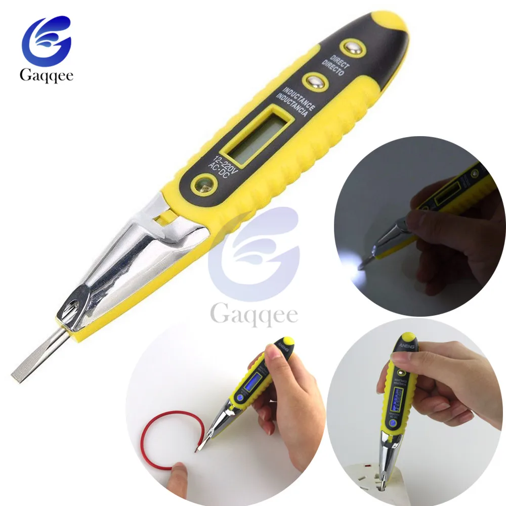 Digital Test Pencil Multifunction AC DC 12-250V Tester Electrical LCD Display Voltage Detector Contact Test Pen for Electrician
Digital Test Pencil Multifunction AC DC 12-250V Tester Electrical LCD Display Voltage Detector Contact Test Pen for Electrician