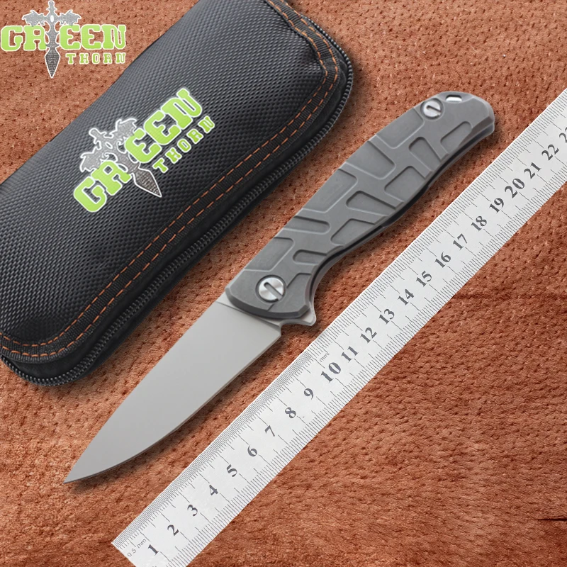 High quality,Green thorn F95 folding knife bearing D2 blade TC4 handle outdoor camping hunting pocket fruit knife EDC tools
High quality,Green thorn F95 folding knife bearing D2 blade TC4 handle outdoor camping hunting pocket fruit knife EDC tools