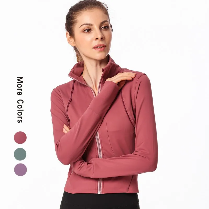 Autumn Winter Leader Slim Fit Running Jacket Zipper Jacket Yoga Sports Jacket Woman 
Autumn Winter Leader Slim Fit Running Jacket Zipper Jacket Yoga Sports Jacket Woman