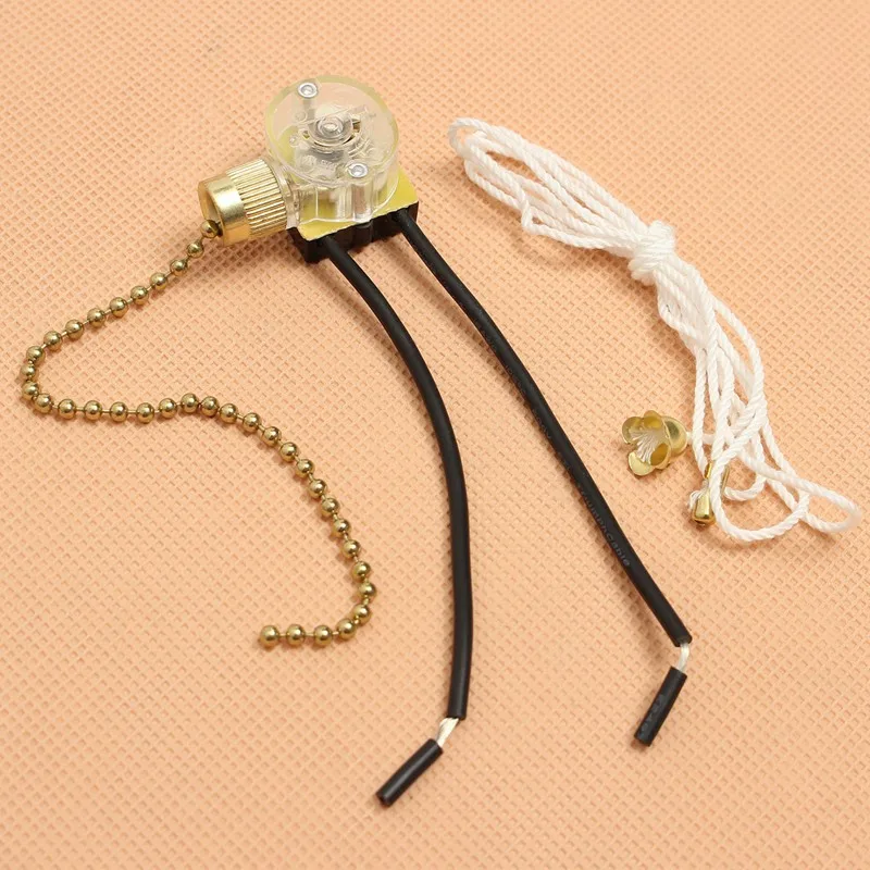 Universal Ceiling Fan Switch Wall Lamp Light Replacement Retro Pull Chain Cord Switch Button 3A/250V 6A/125V
Universal Ceiling Fan Switch Wall Lamp Light Replacement Retro Pull Chain Cord Switch Button 3A/250V 6A/125V