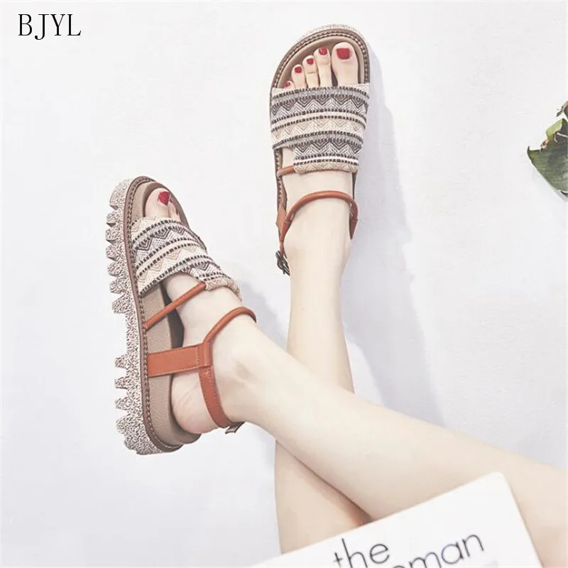 BJYL 2019 Summer Espadrilles Women Sandals Open Toe Gladiator Sandals Women Casual Women Platform Sandals B10
BJYL 2019 Summer Espadrilles Women Sandals Open Toe Gladiator Sandals Women Casual Women Platform Sandals B10