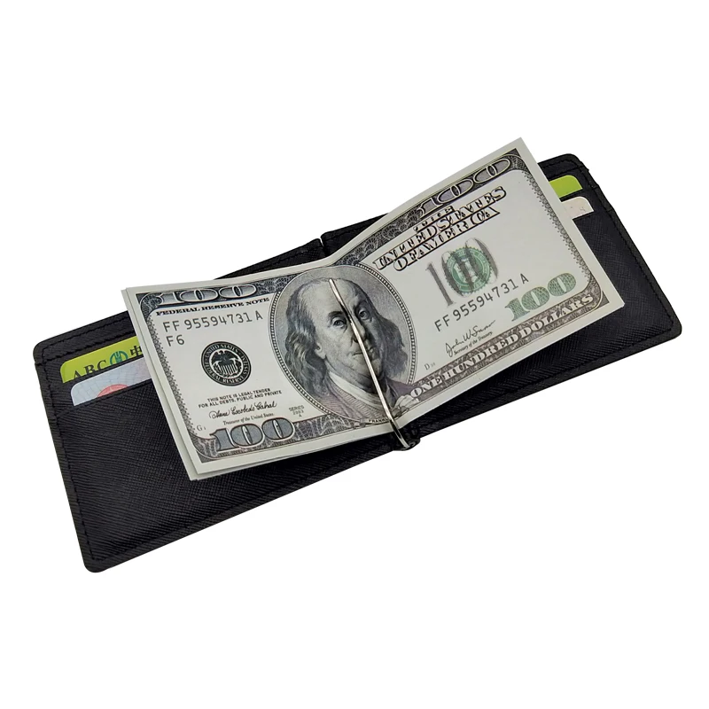 New Arrival Slim Men's Leather Money Clip Wallet With Credit Card Slots Small Male Clamp Male Purse Mini Designer Cash Holder 
New Arrival Slim Men's Leather Money Clip Wallet With Credit Card Slots Small Male Clamp Male Purse Mini Designer Cash Holder