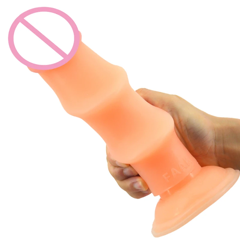 Big Waves Solid Dildo Adult Game Massage Erotic Unisex Sex Toy Thick Anal Plug Promote Fantasy Orgasms Strong Suction Cup