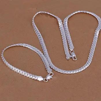 S085 Fine Silver Plated Wholesale Jewelry Sets,925 Hot Sale Factory Price Charm Free Shipping Fashion 5Mm Flat /adsaiuza
S085 Fine Silver Plated Wholesale Jewelry Sets,925 Hot Sale Factory Price Charm Free Shipping Fashion 5Mm Flat /adsaiuza