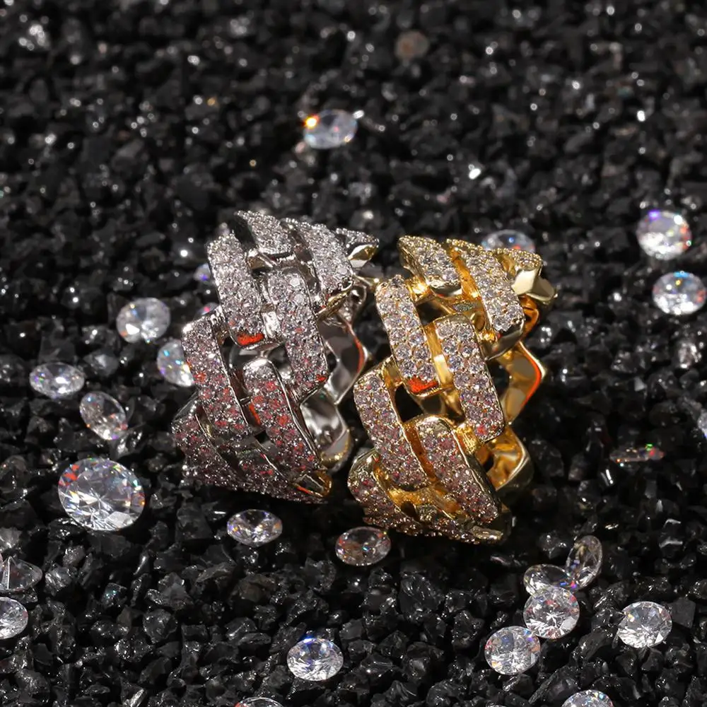 Micro Paved AAA CZ Stone Bling Iced Out Cuban Chain Rings for Men Hip Hop Rapper Jewelry Gold Silver Drop Shipping
Micro Paved AAA CZ Stone Bling Iced Out Cuban Chain Rings for Men Hip Hop Rapper Jewelry Gold Silver Drop Shipping