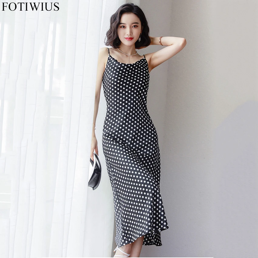 2019 Summer Spaghetti Dress Sleeveless Backless Black Polka Dot Dress Sexy Party Dresses Night Club Dress Vestidos Robe Femme
2019 Summer Spaghetti Dress Sleeveless Backless Black Polka Dot Dress Sexy Party Dresses Night Club Dress Vestidos Robe Femme