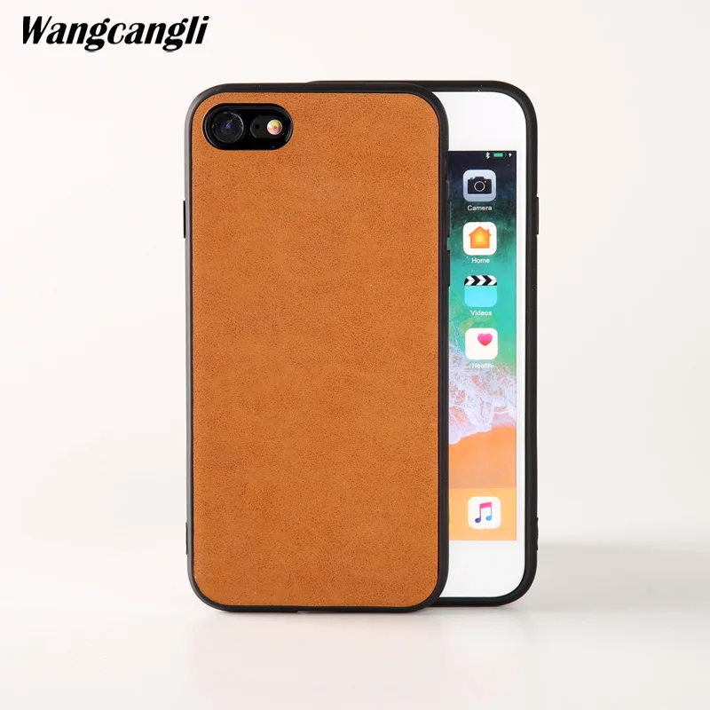 100% original PU crazy horse leather case for iPhone 7 All-inclusive mobile phone exclusive custom set 8 |