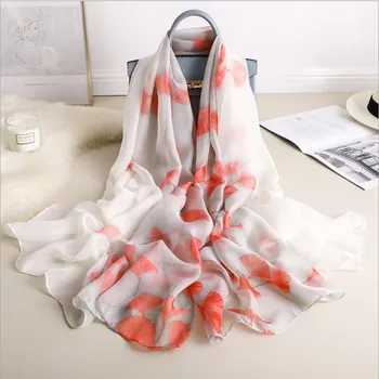 Ladies Scarves Ginkgo biloba Silk Scarf Luxury Brand Design Bandana New pashmina wrap Vacation shawl
Ladies Scarves Ginkgo biloba Silk Scarf Luxury Brand Design Bandana New pashmina wrap Vacation shawl