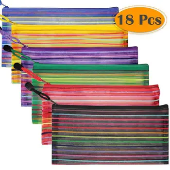 18 Pcs Zipper Mesh Pouch for Cosmetic Makeup Office Supplies and Travel Accessories
18 Pcs Zipper Mesh Pouch for Cosmetic Makeup Office Supplies and Travel Accessories