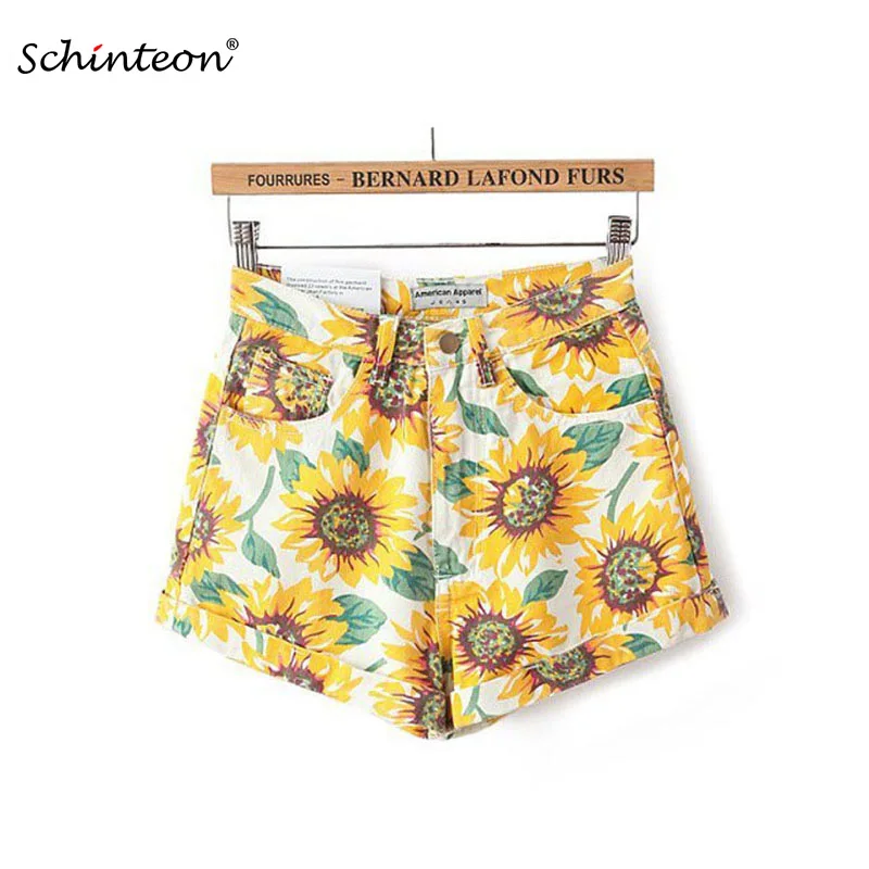 2018 Summer Women Shorts Sunflower Print High Waist Vintage Cotton Slim Casual Shorts High Quality
2018 Summer Women Shorts Sunflower Print High Waist Vintage Cotton Slim Casual Shorts High Quality
