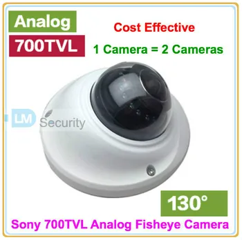 

Lihmsek 1/3" Sony Super HAD II CCD 700TVL 130 Degree Fish Eye Indoor Dome Camera, Super Mini Fisheye Camera with 12pcs IR LEDS