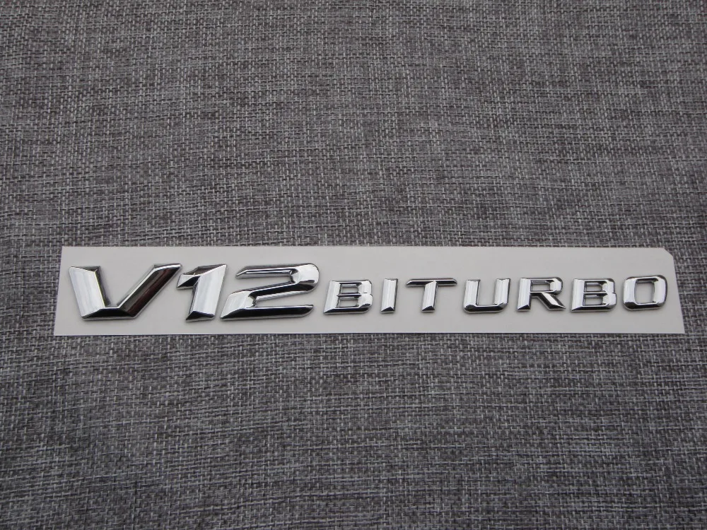 " V12 BITURBO " 3D ABS Plastic Car Trunk Rear Letters Badge Emblem Decal Sticker for Mercedes Benz
" V12 BITURBO " 3D ABS Plastic Car Trunk Rear Letters Badge Emblem Decal Sticker for Mercedes Benz