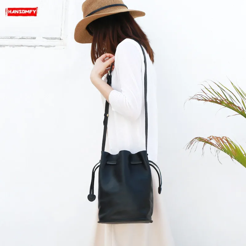 The first layer of leather Women handbags messenger bag soft genuine leather slung shoulder bag fashion crossbody bucket bags
The first layer of leather Women handbags messenger bag soft genuine leather slung shoulder bag fashion crossbody bucket bags