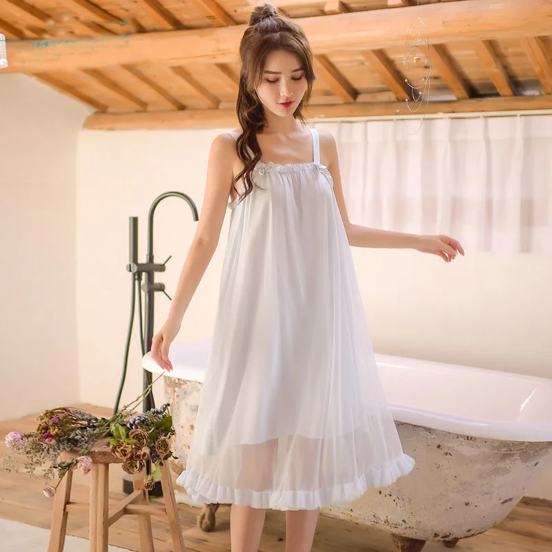 2019 Summer Nightgowns Sleepshirts Sleepwear Women Bow Slash Neck Night Wear Princess Dress Plus Size Homewear
2019 Summer Nightgowns Sleepshirts Sleepwear Women Bow Slash Neck Night Wear Princess Dress Plus Size Homewear