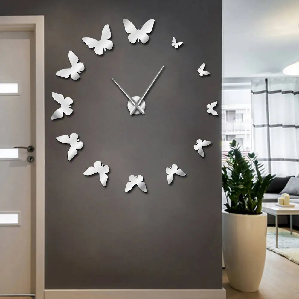 Decorative Mirror Big Wall Clock Nature Flying Butterflies Modern Design Luxury DIY Large Wall Clock Frameless Wall Watch Clock
Decorative Mirror Big Wall Clock Nature Flying Butterflies Modern Design Luxury DIY Large Wall Clock Frameless Wall Watch Clock