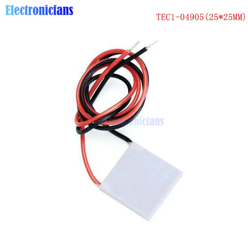 TEC1-04905 TEC1 04905 DC 5V Thermoelectric Cooler Peltier Heatsink Thermoelectric Cooling Plate 25*25mm Peltier Elemente Module
TEC1-04905 TEC1 04905 DC 5V Thermoelectric Cooler Peltier Heatsink Thermoelectric Cooling Plate 25*25mm Peltier Elemente Module