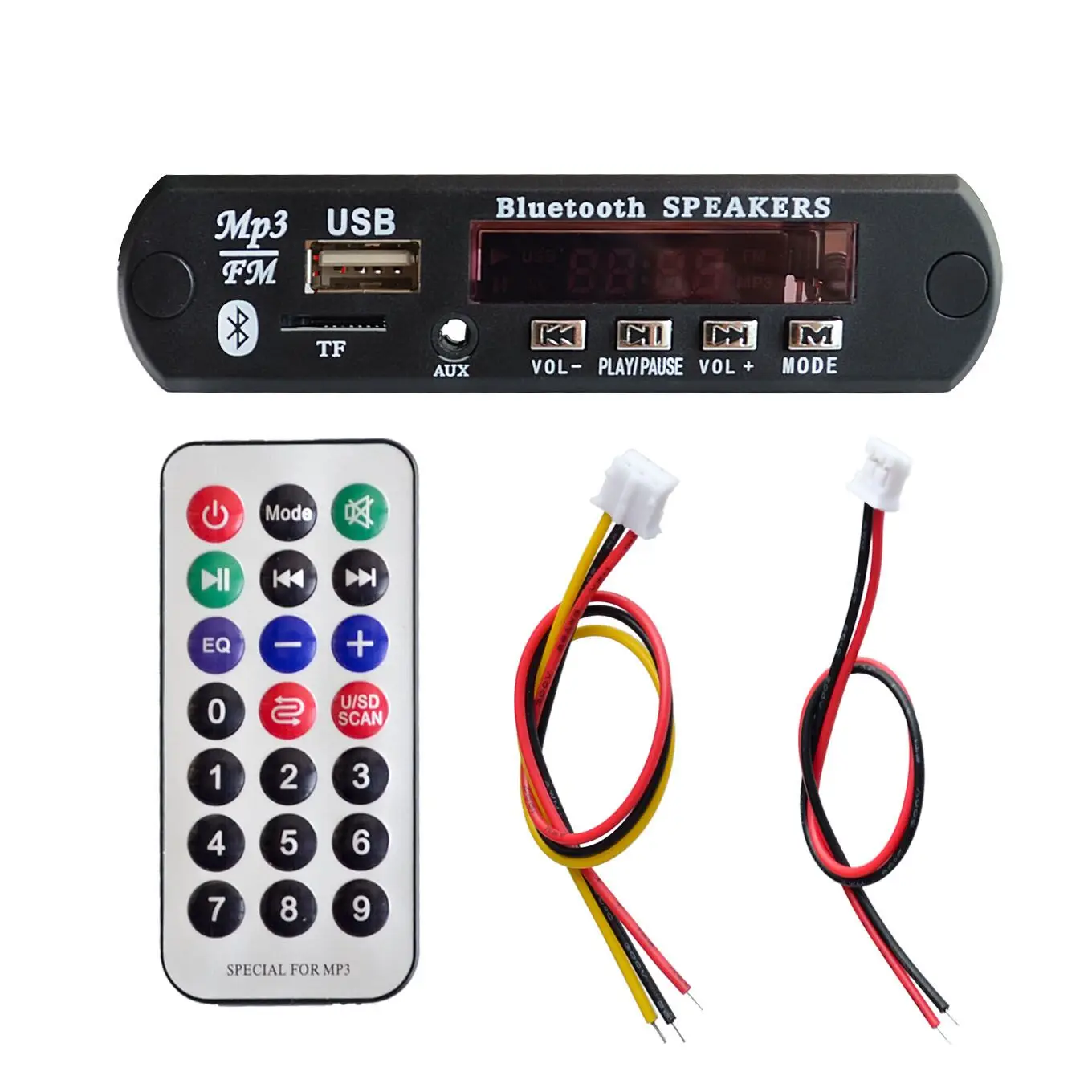 Bluetooth MP3 Decoding Board Module w/ SD Card Slot / USB / FM / Remote Decoding Board Module M011
Bluetooth MP3 Decoding Board Module w/ SD Card Slot / USB / FM / Remote Decoding Board Module M011