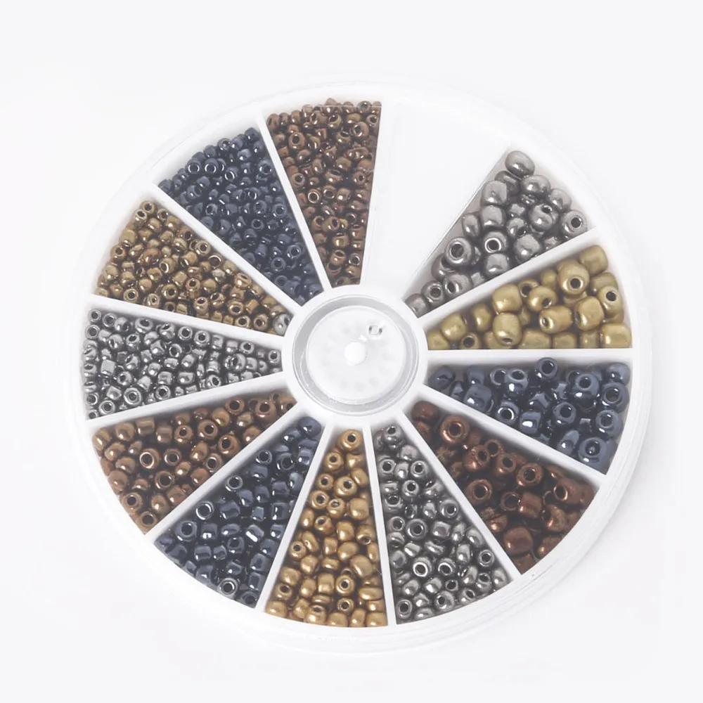 Hot-1Set DIY Beads Kit 12 grid 2mm 3mm 4mm approx 600pcs/box Czech Glass Metal Seed Spacer Beads fits for Fashion Jewelry Making
Hot-1Set DIY Beads Kit 12 grid 2mm 3mm 4mm approx 600pcs/box Czech Glass Metal Seed Spacer Beads fits for Fashion Jewelry Making