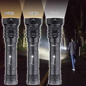 

Diving Flashlight IPX8 Waterproof 4x CREE XM-L L2 LED White/Yellow Torch Submarine Lamp 8000 Lumens Flashlights DX4S LED