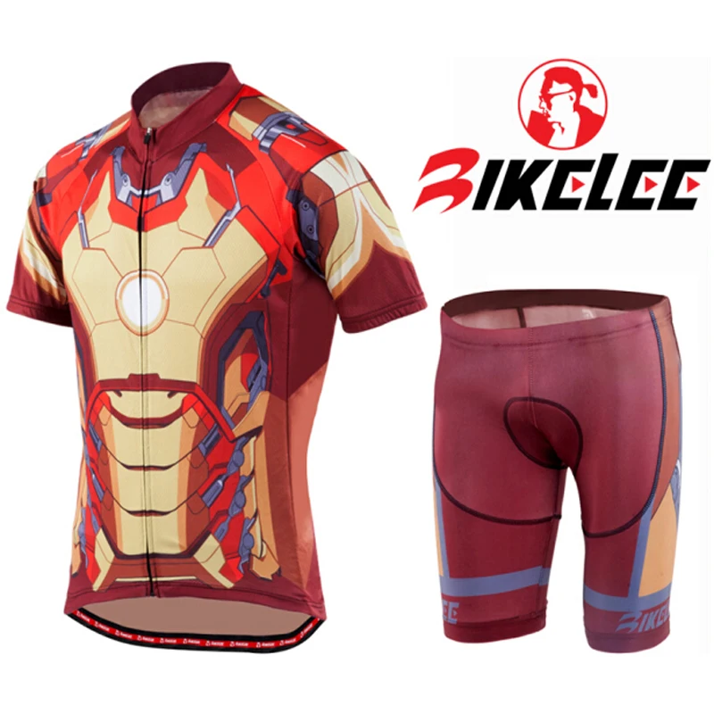BIKELEE Equipacion Ciclismo 2017 летний велосипедный костюм Железный человек Джерси нагрудник
