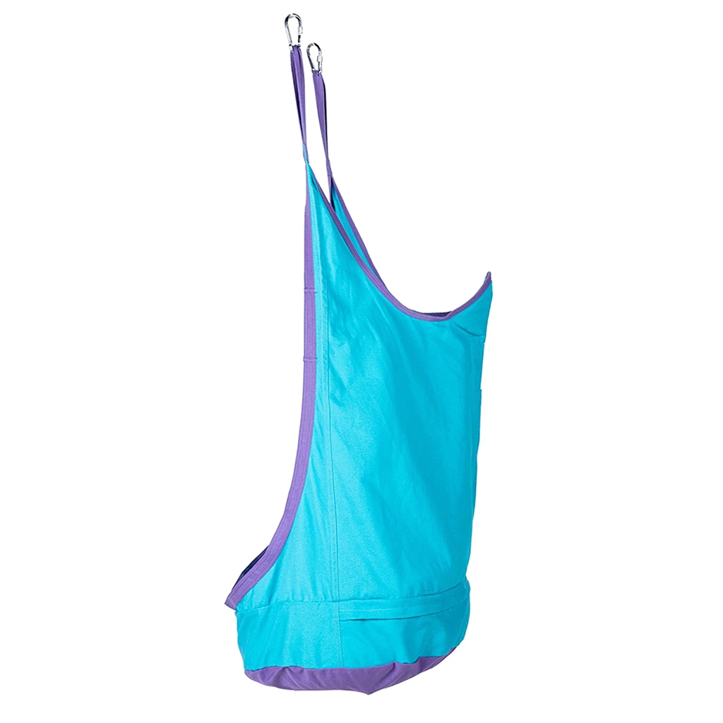 Heavy Duty Kids Children Hanging Hammock Inflatable Cushion Toy Swing Seat Garden & Patio Toy Sports –Blue