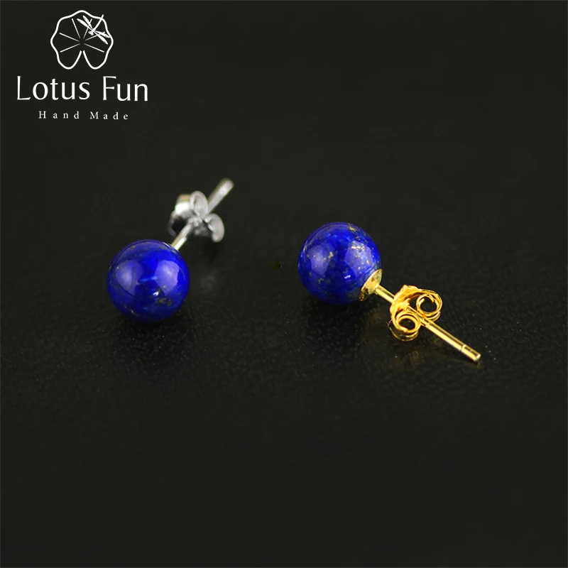 Женские серьги-гвоздики Lotus Fun серьги из настоящего стерлингового серебра 925