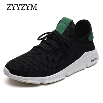 ZYYZYM Sneakers Men Casual Shoes Spring/Autumn Breathable Mesh Shoes Fashion Flats Men Shoes