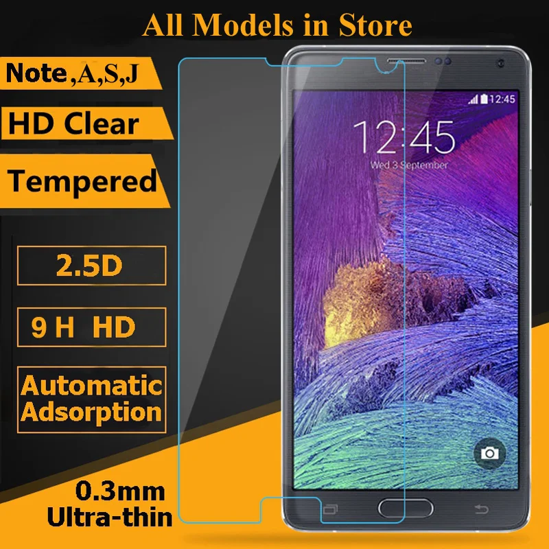 9H HD Clear 0.3mm Premium Tempered Glass Screen Protector for Samsung Galaxy A3 A5 A7 A8 S5 S6 S7 J1 J5 J7 Note 5 4 3 All Models
9H HD Clear 0.3mm Premium Tempered Glass Screen Protector for Samsung Galaxy A3 A5 A7 A8 S5 S6 S7 J1 J5 J7 Note 5 4 3 All Models