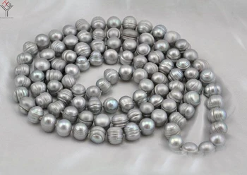 80cm 30'' Women Jewelry 10mm pearl necklace gray baroque pearl handmade real natural freshwater pearl gift
80cm 30'' Women Jewelry 10mm pearl necklace gray baroque pearl handmade real natural freshwater pearl gift