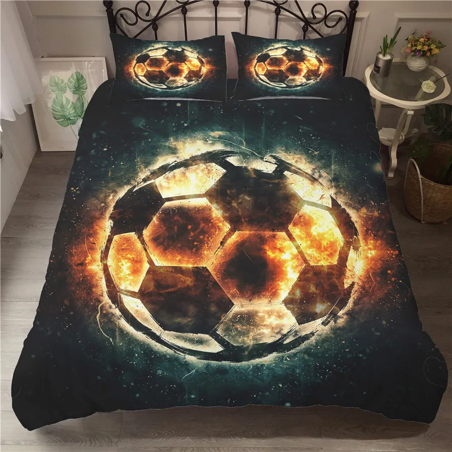 A Bedding Set 3D Printed Duvet Cover Bed Set Football Home Textiles for Adults Bedclothes with Pillowcase #ZQ15
A Bedding Set 3D Printed Duvet Cover Bed Set Football Home Textiles for Adults Bedclothes with Pillowcase #ZQ15