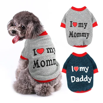Small Dog Clothes Cute Puppy Cat Clothing Cotton T-shirt Chihuahua Pug Clothes Vest Spring Autumn Pet Costume I Love Daddy Mommy
Small Dog Clothes Cute Puppy Cat Clothing Cotton T-shirt Chihuahua Pug Clothes Vest Spring Autumn Pet Costume I Love Daddy Mommy