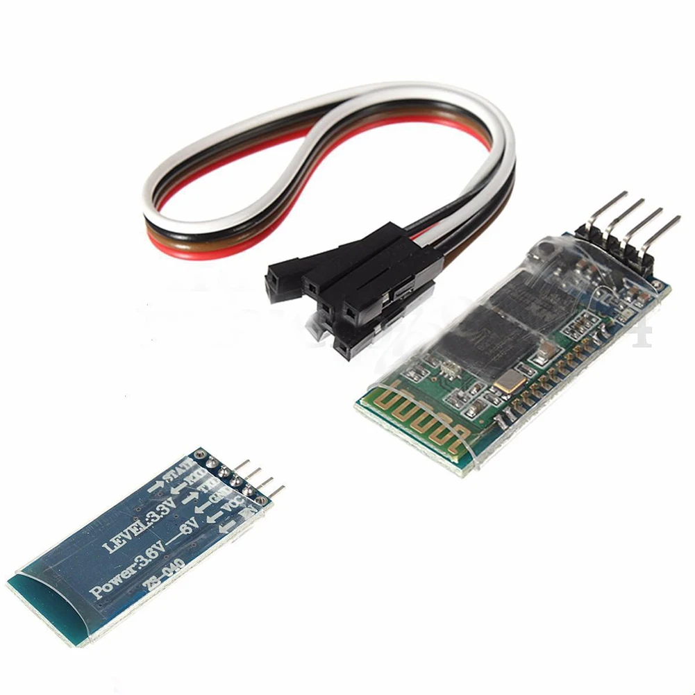 TOP Blue 4 Pin HC-06 RS232 Wireless Bluetooth RF 5V Transceiver Module +Cable for Arduino
TOP Blue 4 Pin HC-06 RS232 Wireless Bluetooth RF 5V Transceiver Module +Cable for Arduino