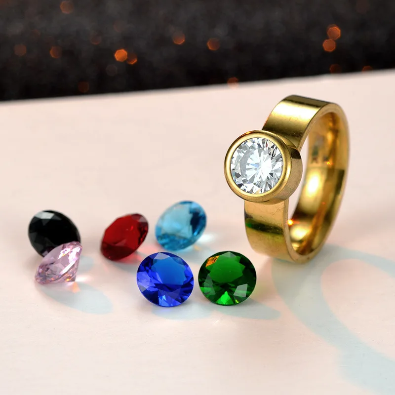 2018 Fashion 7 Color Zircon Crystal Stone DIY Interchangeable Rings Gold-Color 316L Stainless Steel Rings For Women
2018 Fashion 7 Color Zircon Crystal Stone DIY Interchangeable Rings Gold-Color 316L Stainless Steel Rings For Women