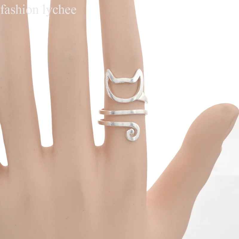 fashion lychee Fashion Cat Ring Matte Kitten Cat Wrap Ring Animal Finger Ring For Young Girl Women Adjustable Ring
fashion lychee Fashion Cat Ring Matte Kitten Cat Wrap Ring Animal Finger Ring For Young Girl Women Adjustable Ring