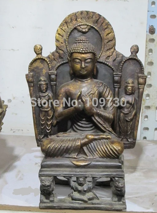 bir 003389 11"Tibetan Tibet Bronze gilt Buddha Buddhism Patriarch Shakyamuni chan Stautes
bir 003389 11"Tibetan Tibet Bronze gilt Buddha Buddhism Patriarch Shakyamuni chan Stautes
