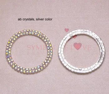 (J0014 ) 50mm diameter,Silver or gold Double Row Round button with ab crystals ,no pin or no bar
(J0014 ) 50mm diameter,Silver or gold Double Row Round button with ab crystals ,no pin or no bar