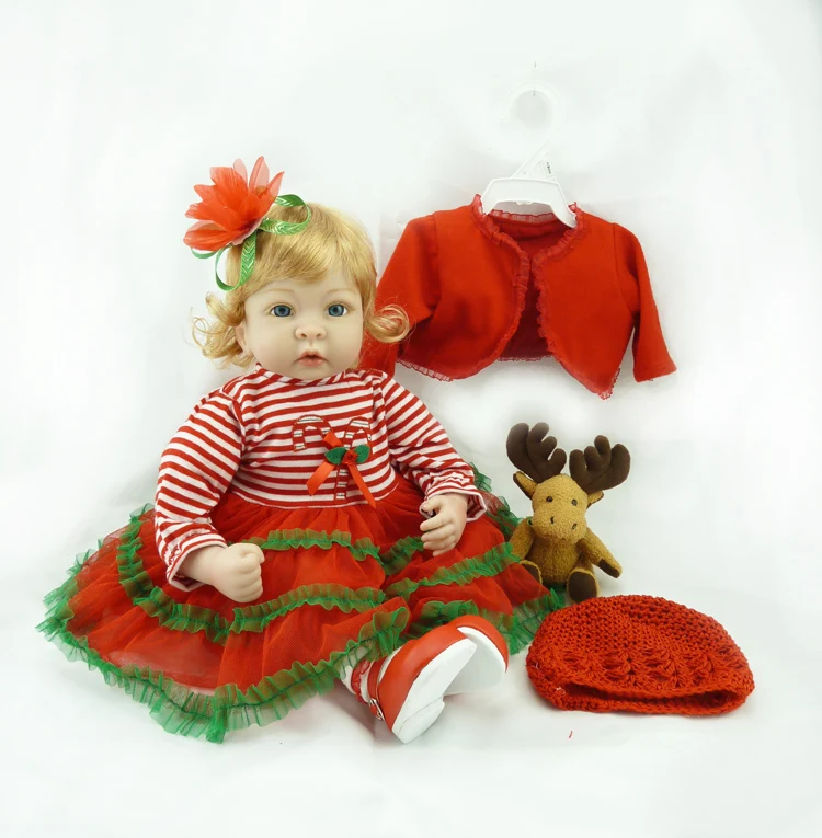 Blond hair princess girl dolls reborn 22" soft cloth body silicone reborn baby dolls kids xmas gift bebe alive reborn bonecas
Blond hair princess girl dolls reborn 22" soft cloth body silicone reborn baby dolls kids xmas gift bebe alive reborn bonecas