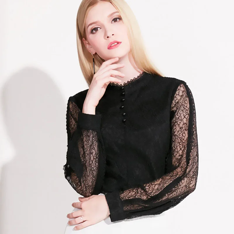 Spring Autumn Sweet Ladies Women Lace Stand Collar Lantern Long Sleeve Black Beige Blouse Shirt , 2019 New Female Woman Blouses
Spring Autumn Sweet Ladies Women Lace Stand Collar Lantern Long Sleeve Black Beige Blouse Shirt , 2019 New Female Woman Blouses