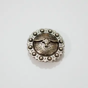 (KB104) Wholesale 50pc Metal Concho Western Headstall Longhorn Berry Concho 1" Antique-silver
(KB104) Wholesale 50pc Metal Concho Western Headstall Longhorn Berry Concho 1" Antique-silver