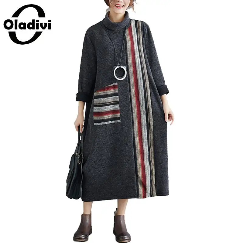 Oladivi Plus Size Women Clothing Spring Autumn 2019 New Dress Ladies Casual Loose Long Dresses Female Vestidos Black Gray 5XL
Oladivi Plus Size Women Clothing Spring Autumn 2019 New Dress Ladies Casual Loose Long Dresses Female Vestidos Black Gray 5XL