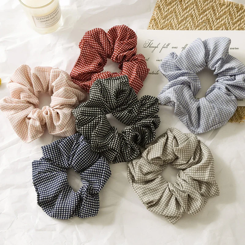 Classic Plaid Scrunchies Women Elastic Hair Bands Houndstooth Scrunchie Rubber Hair Ties Ponytail Holder Girls Hair Accessories
Classic Plaid Scrunchies Women Elastic Hair Bands Houndstooth Scrunchie Rubber Hair Ties Ponytail Holder Girls Hair Accessories