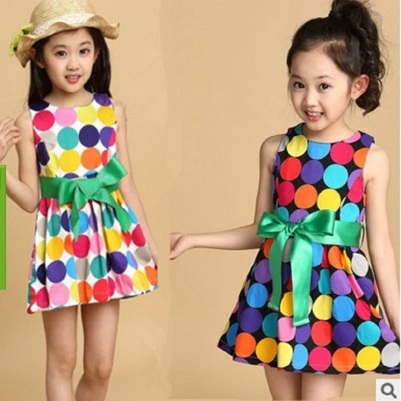 2018 Summer New Children's Fashion dress 2 Color 4-12 Years Girls Cute Preppy Style Dress Caihong Dot Sleeveless Dress ly010
2018 Summer New Children's Fashion dress 2 Color 4-12 Years Girls Cute Preppy Style Dress Caihong Dot Sleeveless Dress ly010