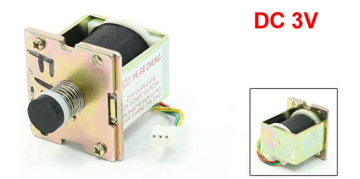 DC 3V Spring Loaded Knob Self Absorption Solenoid Valve for Gas Water Heater 2pcs
DC 3V Spring Loaded Knob Self Absorption Solenoid Valve for Gas Water Heater 2pcs